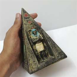 Osiris & Nefertari Statue – Ancient Egyptian Pharaonic Pyramid Decor