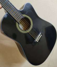 Caraya Guitar Vintage C-831BK Black Bright original Acoustic Metal nylon strings