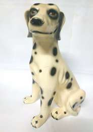 Large Ceramic Vintage White Dog Statue Made Italy Figurine Home Decor Tall 12.5