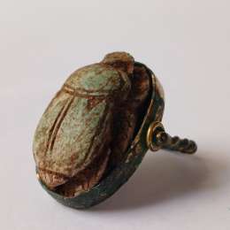 Unique Pharaonic Scarab Ring – Antique-Style Copper Jewelry from Egypt