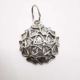 Vintage Pendant  925 Sterling Silver Jewelry,Handmade Zircon 4,30g