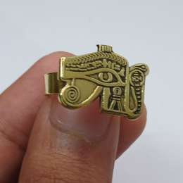 Antique-style handmade copper ring with Eye of Horus – Egyptian heritage