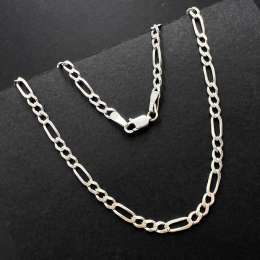 Vintage Sterling Silver 925 Curb Chain Necklace Unisex Italy Signed 48cm 8.2gVin