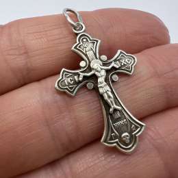 Vintage Cross Pendant Icon Sterling Silver 925 Jewelry Women's Men's Beautiful