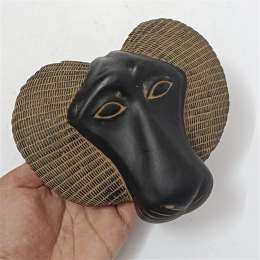 rare stone baboon statue is a unique and ancient piece of ancient pharaonic styl