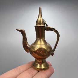 Handmade Indian Teapot Antique Brass Kitchen Tools golden masterpiece
