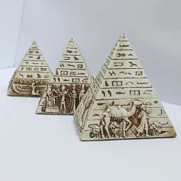 Egyptian pyramid statue souvenir, hieroglyph design, ancient style gift