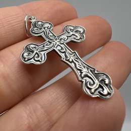 Vintage Pendant Icon Cross Jewelry Sterling Silver 925 Beautiful Prayer 3.35gr