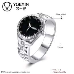 Trendy silver color women’s ring, nickel free, anti-allergic, perfect bridal gif