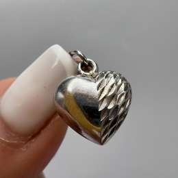 Vintage Heart Shape Pendant Handmade 925 Sterling Silver Jewelry 1.2g Gift