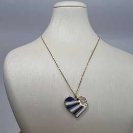 New Elegant 14K Solid Gold Heart Pendant Necklace – Italian Design 2.7g, 23cm