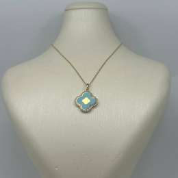 New Elegant 14K Solid Gold Necklace – Italian Double Heart Pendant with CZ 2.9g