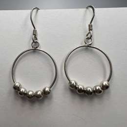 Vintage Pair Of Stud Earrings Sterling Silver 925 Jewelry Women's Beautiful Sign