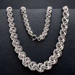 Massive Vintage Sterling Silver 925 Necklace Chain 44cm Unisex Jewelry 29.3g