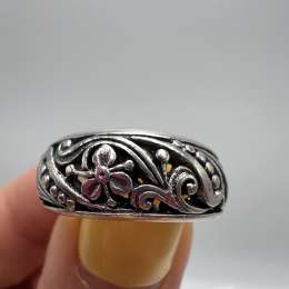 Vintage USSR Ring Sterling Silver 925 Jewelry Women's Beautiful Stamp Size 7US