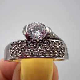 Vintage USSR Ring Sterling Silver 925 Stone Jewelry Women's Beautiful Stamp 8.5U