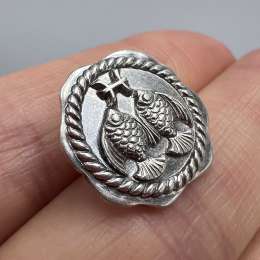 Vintage USSR Pendant Icon Fish Sterling Silver 916 Jewelry Women's Beautiful 2.7