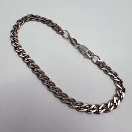 Solid 925 Sterling Silver Marked Chain Bracelet Classic Link Design 5.31 gr
