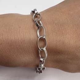 Vintage Bracelet Chain Sterling Silver 925 Jewelry Women's Men's Stamp 8.40gr