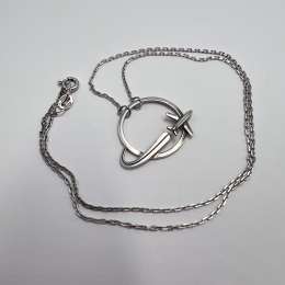 Vintage USSR Cute Pendant Space Chain Sterling Silver 925 Jewelry Gift Women's