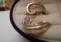 Vintage Silver 925 Gilding Ukrainian Original Beautiful Women's Earrings 5.3gram