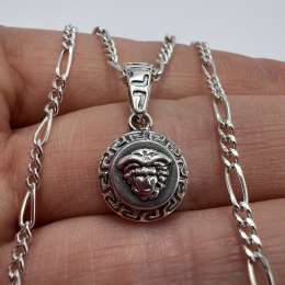 Vintage Necklace Pendant Chain Sterling Silver 925 Jewelry Women's Stamped 5.50g