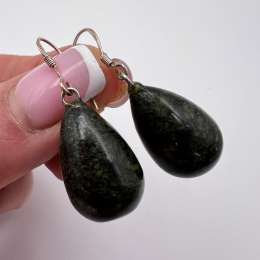 Vintage Pair Of Stud Earrings Sterling Silver 925 Stone Jewelry Women's Beautifu
