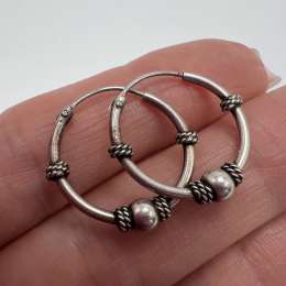 Vintage USSR Pair Of Stud Earrings Sterling Silver 925 Jewelry Women's 1.71gr