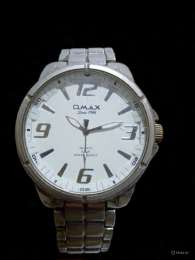 OMAX watch men  used .Classic Vintage Designer Stainless Steel Rhodium