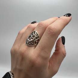 Vintage Beautiful USSR Ring Silver 875 Soviet Jewelry Women's Stamp Old Size 9US