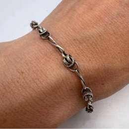 Vintage Beautiful Bracelet Sterling Silver 925 Women's Jewelry  4.9 gr
