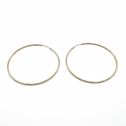 14K Solid Yellow Gold Hoop Earrings Thin Lightweight Everyday Classic Fine Jewelry