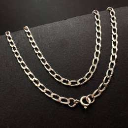 Vintage Italian Sterling Silver 925 Chain Necklace 60cm Unisex Link Marked 10.4g