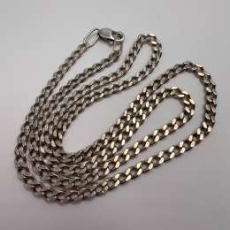 Vintage Sterling Silver 925 Figaro Chain Necklace 18.8