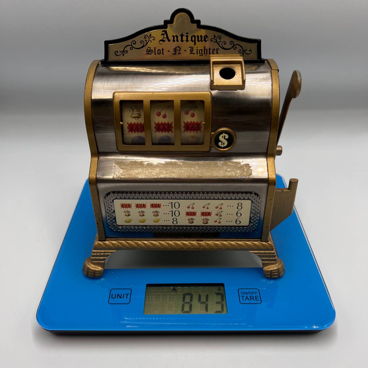 1970s Vintage Table Cigarette Lighter Casino Slot Machine Souvenir Waco  Japan