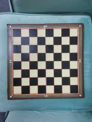 Vintage CHESS & DRAUGHT Board Made AT HARSORNE.ENGLAND