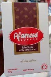 New Al-Ameed Turkish coffee, medium blend with cardamom, 250 grams