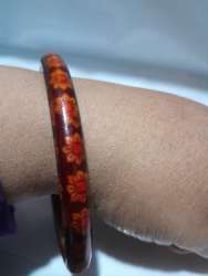 Wood Handmade Jewelry Vintage Women Gift Brown Color Bangle Bracelet
