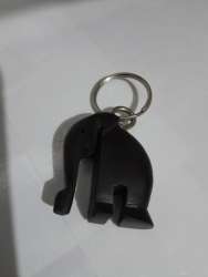 Antique Wooden Elephant Figurine Dark Brown Hand Carved It Is Used As A Keychain