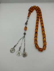 Faturan Vintage Rosary German Miscky Baltic Islamic 33 Prayer Beads Original