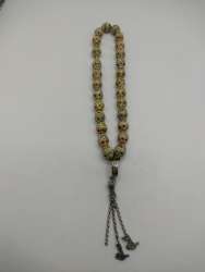 Faturan Vintage Rosary German Miscky Baltic Islamic 33 Prayer Beads yellow