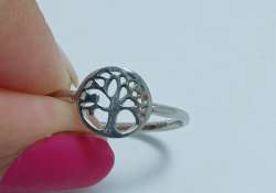 women 925 silver ring in shape of a beautiful and elegant perennial tree size10