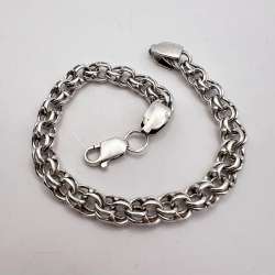 Massive Vintage Sterling Silver 925 Men's Jewelry Bracelet Marked 18.3 gr