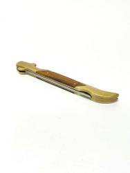 Vintage Stainless Steel Wooden Handle Folding Pocket Knife brass bronze china
