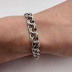 Vintage Sterling Silver 925 Women's Men's Jewelry Chain Bracelet Marked 9.8 gr