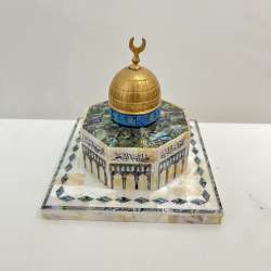 Handmade Mother of Pearl, Dome of the Rock Figurine, Islamic Art, Home Décor