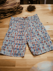 Men's swimming shorts with English letters design