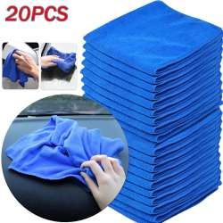 1-20Pcs Microfiber Towels Car Wash Drying  Household Cleaning tools