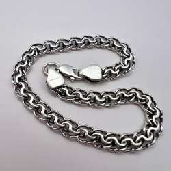 Fine Vintage Sterling Silver 925 Men's Women's Jewelry Chain Bracelet 9.8 gr