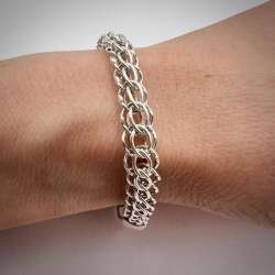 Fine Vintage Sterling Silver 925 Men's Women's Jewelry Chain Bracelet 10 gr